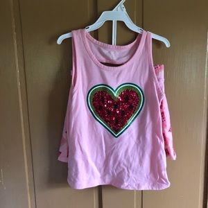 Little girl watermelon T-shirt & skort